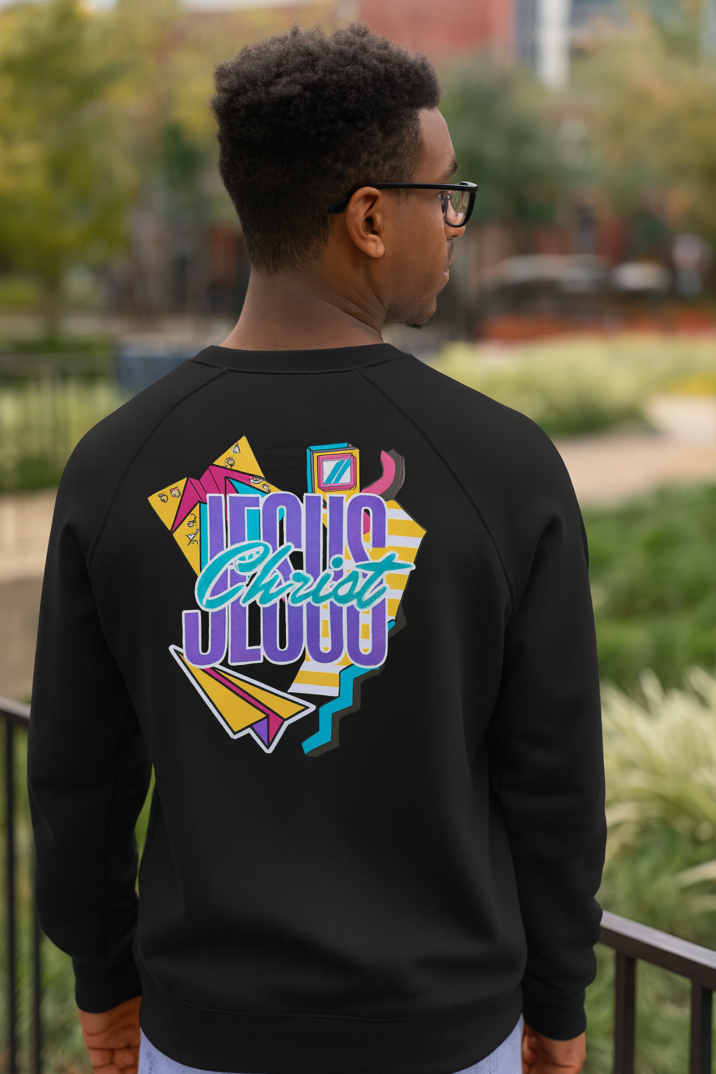 Jesus Christ – 90s Retro Crewneck Sweatshirt (Unisex)